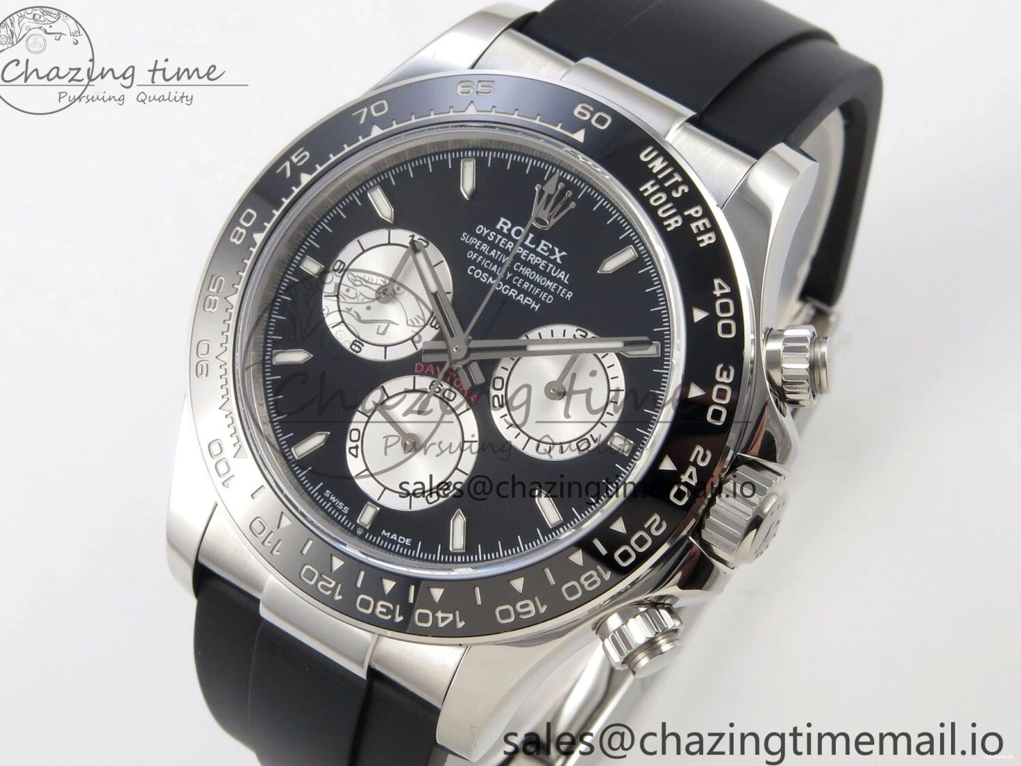Oysterflex Bezel Clean on Ceramic DD4131 1:1 SS Dial 126519 Black Black Rubber Edition Best Stick Strap Daytona 0518